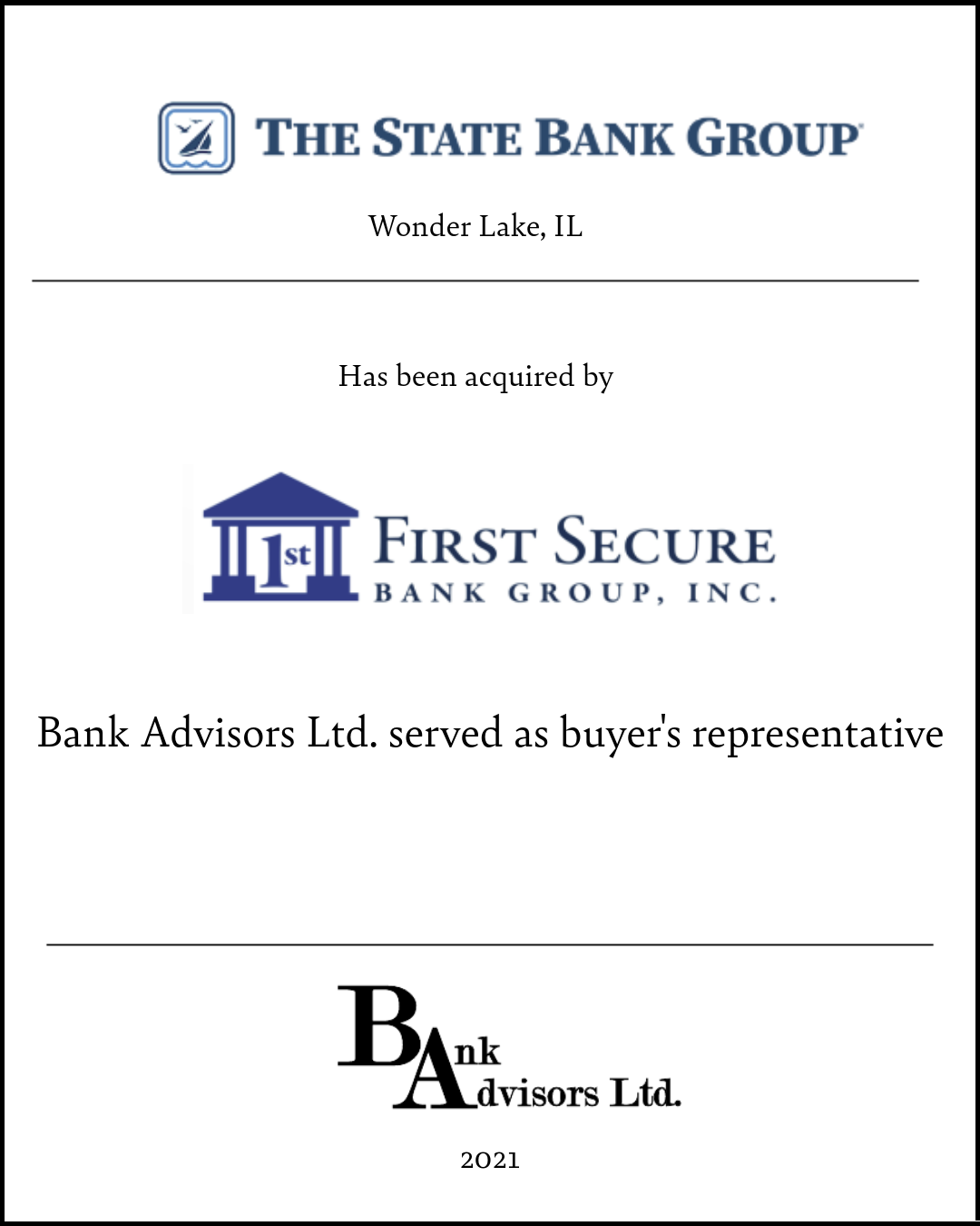 State Bank Transaction 2021